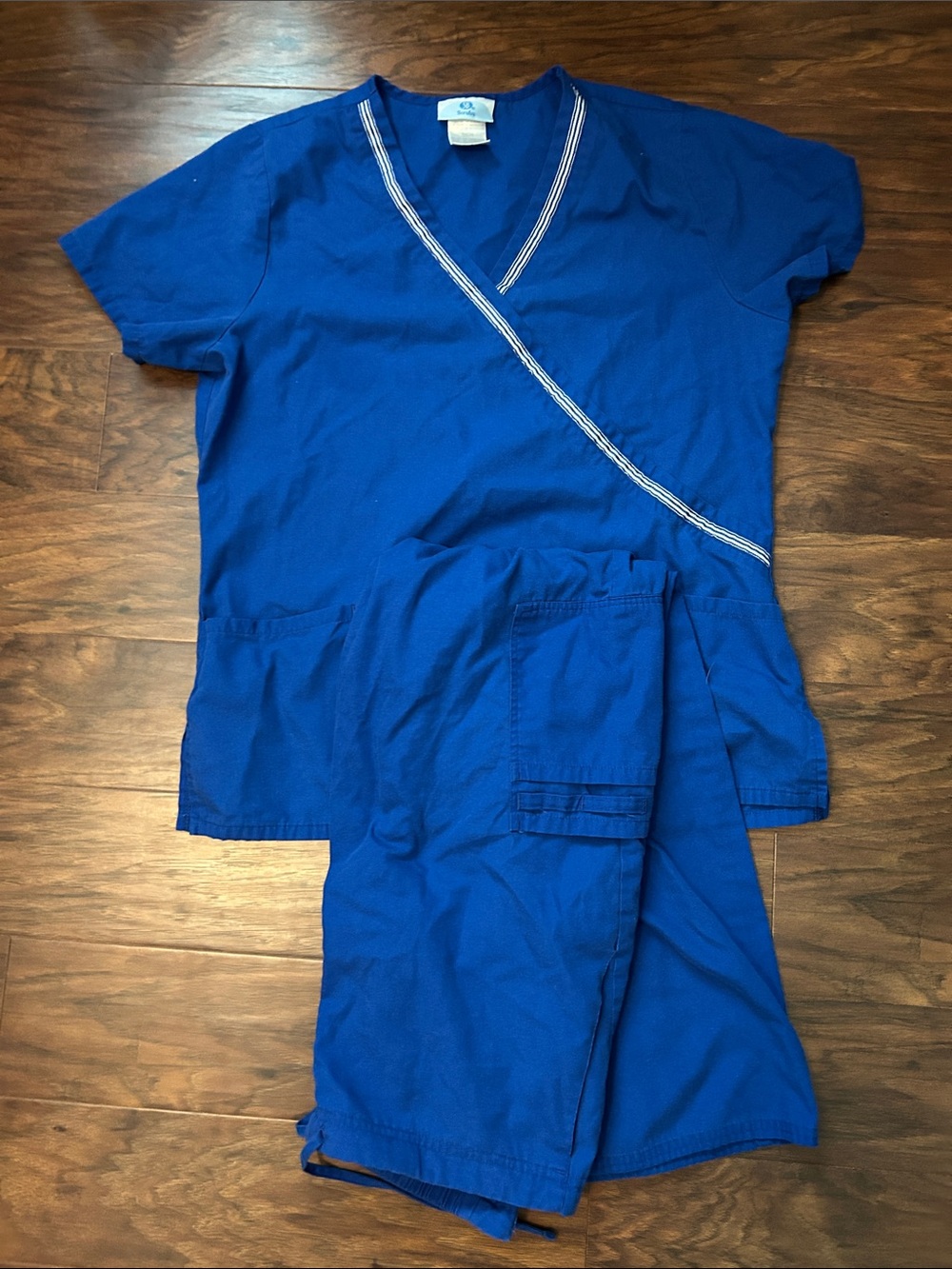SB Scrubs Royal Blue Set with Contrast Trim- Small